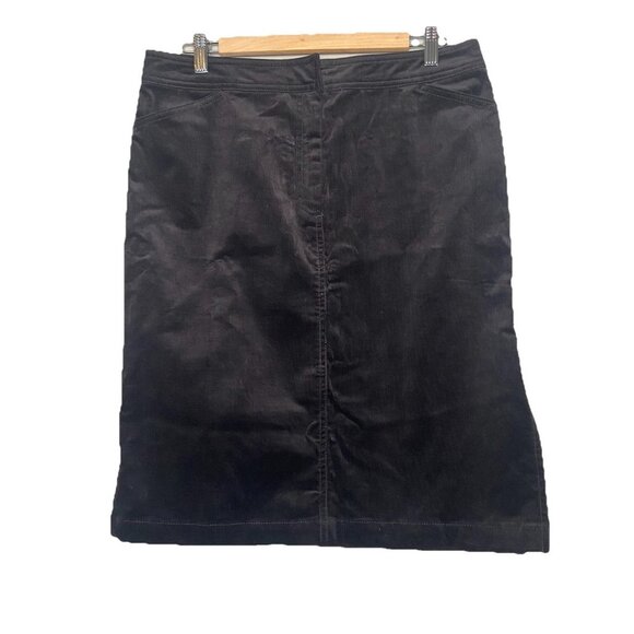 J. Crew Womens Black Velvet Skirt Back Zip Lined Size 12‎ Preppy Minimal Pencil - Picture 1 of 9
